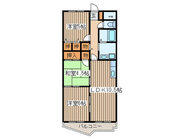 ビュ－ラ－西湘の物件間取画像